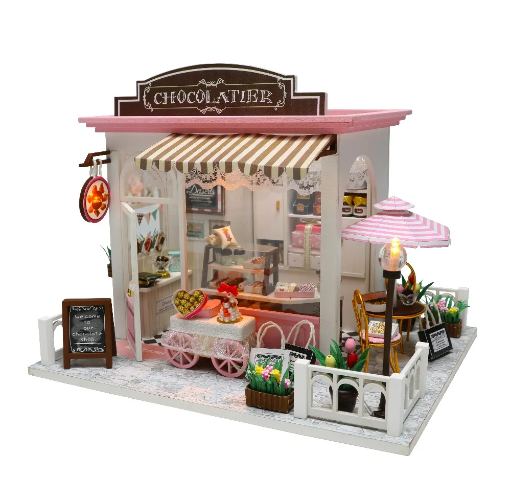DIY Doll House Wooden Doll Houses Miniature dollhouse Furniture Kit Toys for Children Gift Time travel Doll Houses A-016