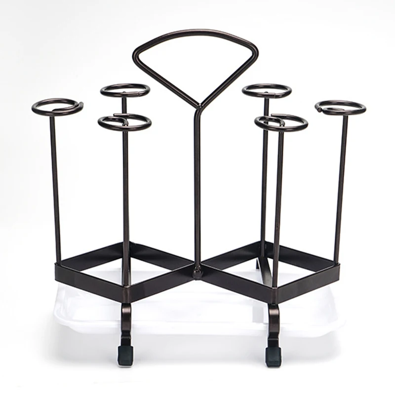 Стеклянная 6 чашка для бутылок, стойка для воды, кружка для сушки, органайзер для сушки, держатель для слива