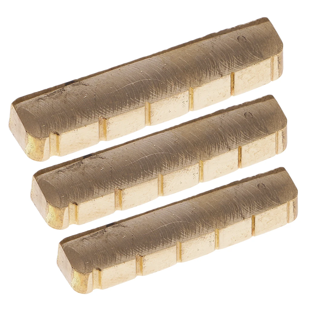 1Pc Golden 72/76mm Guitar Bridge Saddle Slotted Compensated for Folk Guitar
