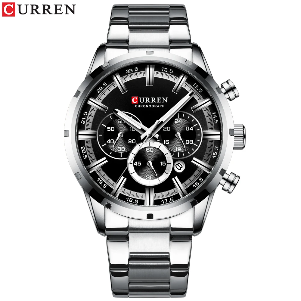CURREN New Fashion Watches with Stainless Steel Top Brand