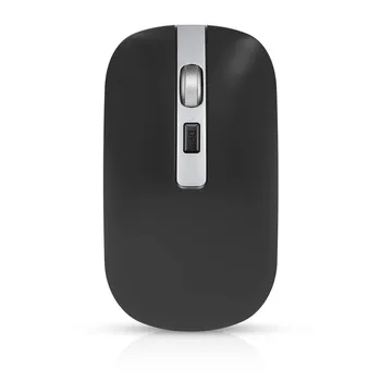 

Rechargeable 2.4G Wireless Mouse Metal Noiseless Silent Click Optical Mouse For Notebook 1600 Dpi 5 Million Time ABS For Windows