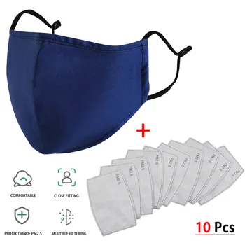 

high quality Send 10pcs filter Face Mask Carbon Cotton Washable Reusable PM2.5 filter Insertable filter drop shipping