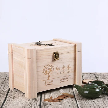 

Nature Wood Tea Packing Box Pu'er Cake Green / Black Tea Box High-end Universal Tea Canddy Tray Storage Wooden Box Kung Fu Set