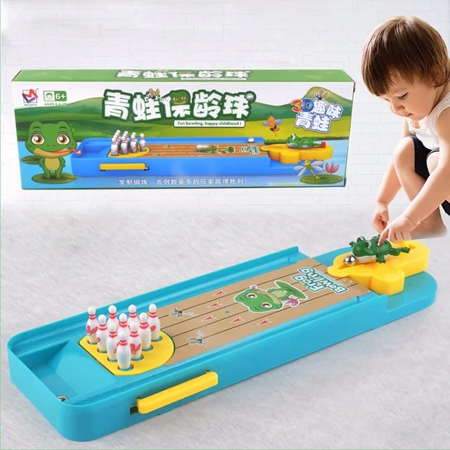  Mini Desktop Bowling Game Toy Funny Indoor Parent- Child Interactive Table Sports Game Toy Bowling 