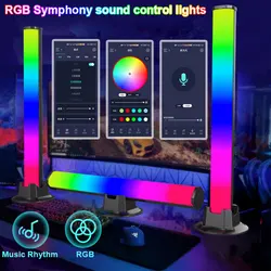 Lampe LED RGB avec contrôle du son et de la musique, éclairage pour décoration de bureau ou de voiture, lumière pour DJ disco 