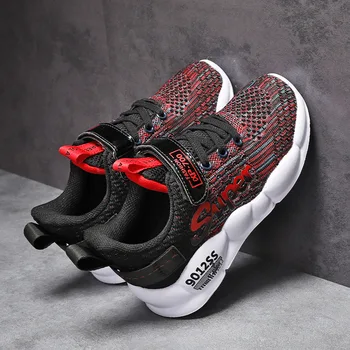 

autumn boys children shoes fashion All-match sports Casual kids shoes Solid sole Knit upper soft light Breathable Coconut shoes