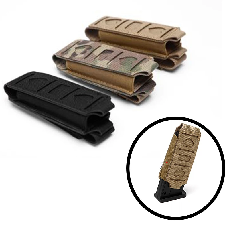 

Military 9MM Tactical Molle Single Pistol Magazine Pouch Waist Belt Bag Flashlight Holster Airsoft Mag Pouches EDC Tool Holder