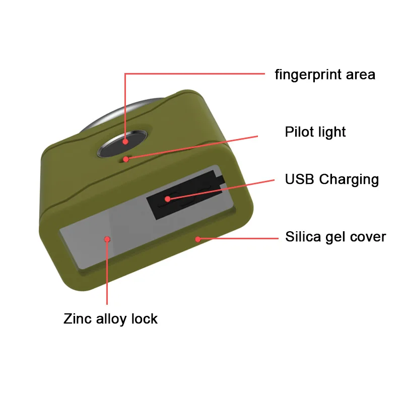 Портативный смарт замок со сканером отпечатков пальцев Электрический