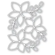 

Metal Cutting Mold Poinsettia Background Mold 2021 New Scrapbook Diary Decoration Embossing Template DIY Greeting Card Handmade