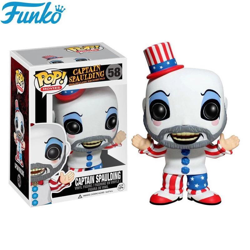 Funko поп-игрушки Captain spaulding ПВХ Фигурки поп Funko Коллекция Модель Детские игрушки для детей подарки на день рождения 3F86