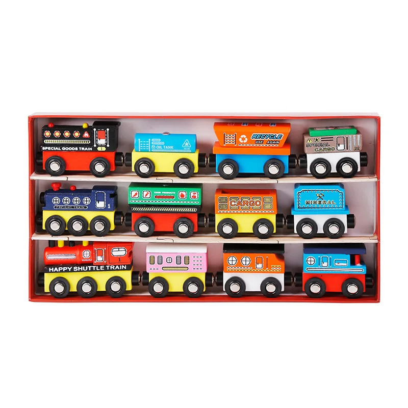 

Onshine Wooden 12 Section with Magnet Small Train Crane Set Compatible Original Wood Camera Track BOY'S Toy