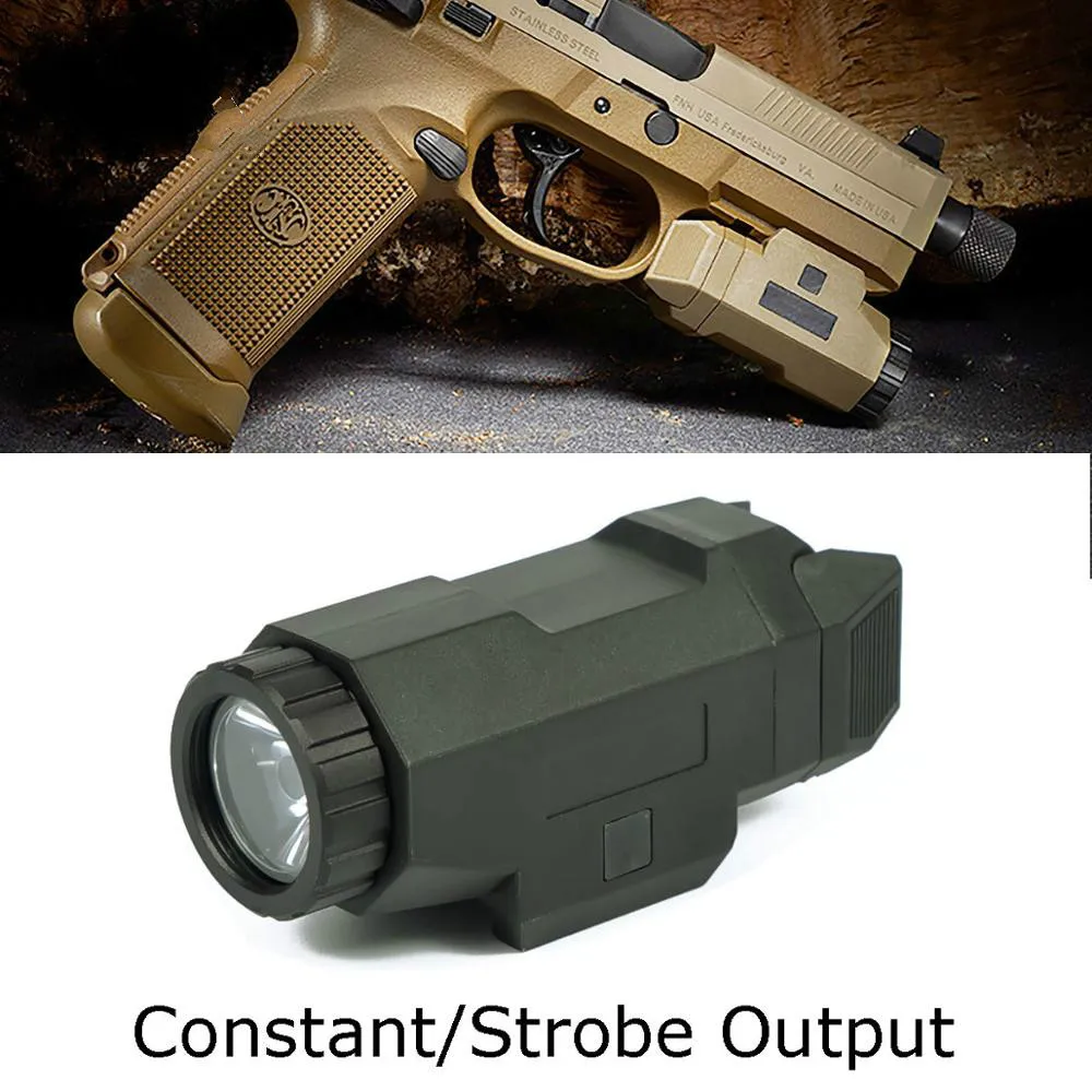500LM Hunting Compact Red Laser Sight Rail Combo LED Flashlight Pistol Gun Light 