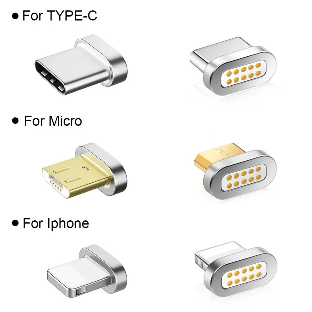 Магнитный Соединительный разъем Micro USB адаптер для быстрой зарядки двойная
