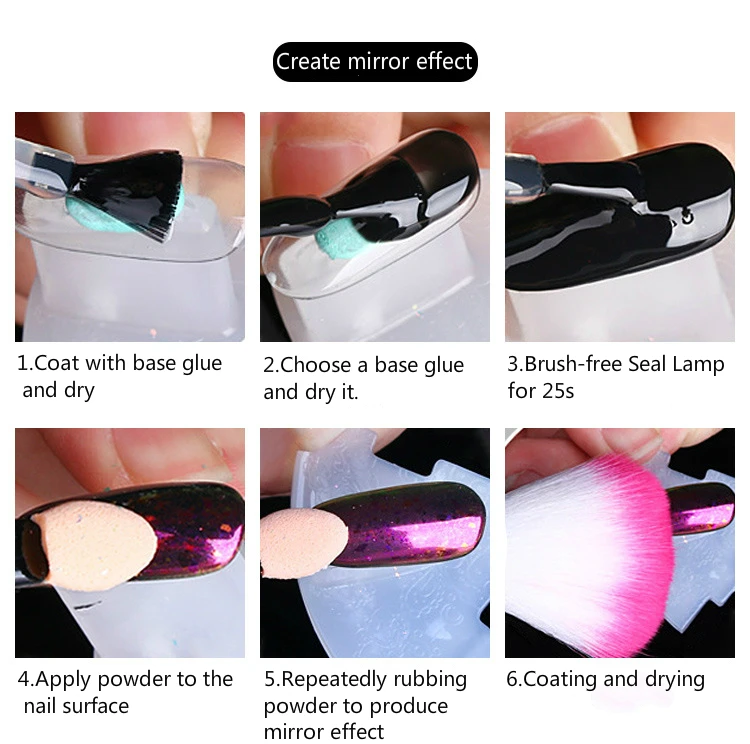 New Style Holographic Nail Glitter Set Powder Nail Art Pigment DIY Flake Nail Art Decorations Dust Gel Manicure Pigment