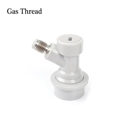 Premium Ball Lock Keg Connector Dispenser - Liquid/Gas Homebrew Tool with 1/4'' Swivel Nut (Gas thread)
