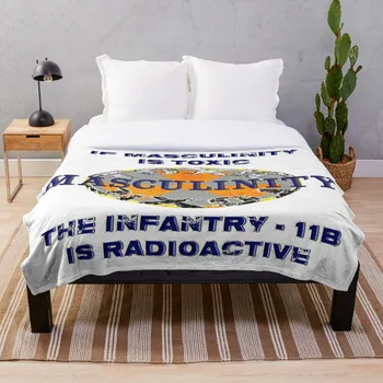 

Soft Blanket for Bed Sherpa Flannel Fleece Blanket Home Travel Sofa Soft Throw Blanket Toxic Masculinity Infantry 11B Radioactiv