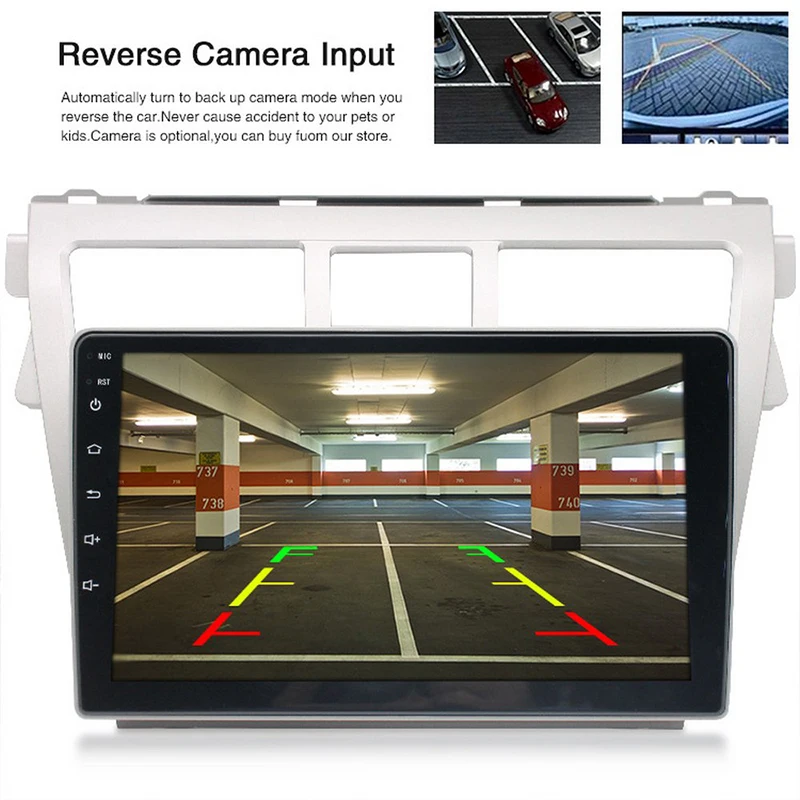 Wifi 1 + 16G/2 32G 2din Android 9 автомобильный мультимедийный плеер для Toyota VIOS 2008 2011 Навигация