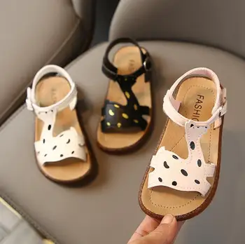 

Summer Kids Sandals for Girls Soft Bottom Beach Sandals Solid Color Cross Infant Baby Girls Shoes Black Pink Princess Shoes