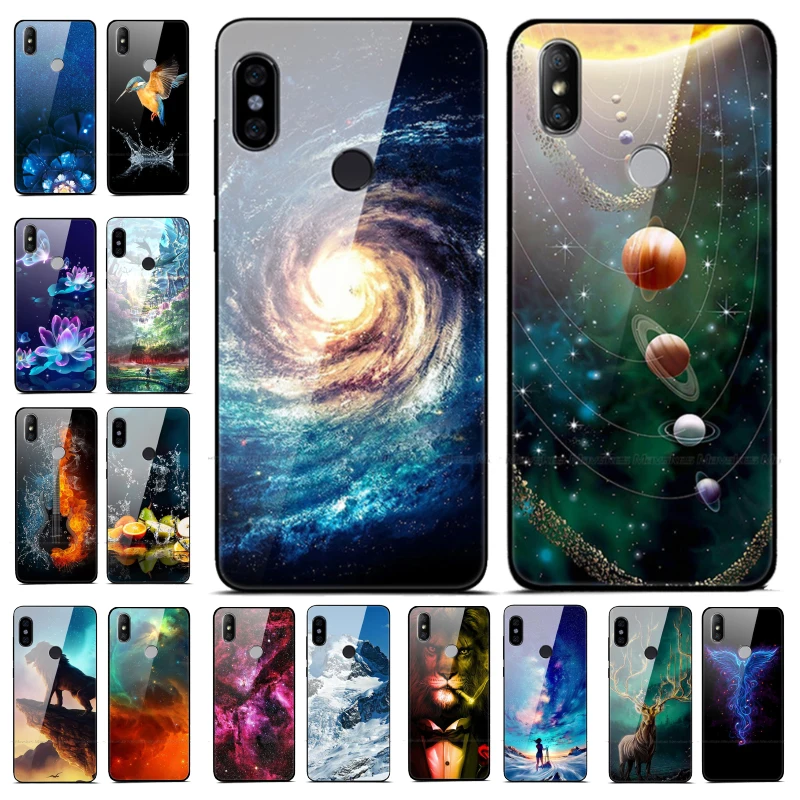 

Tempered Glass Case For Xiaomi Redmi Note 5 Silicone Funda for Xiaomi Redmi Note 5 Pro Cover Capa Back Coque for Redmi Note5 Pro