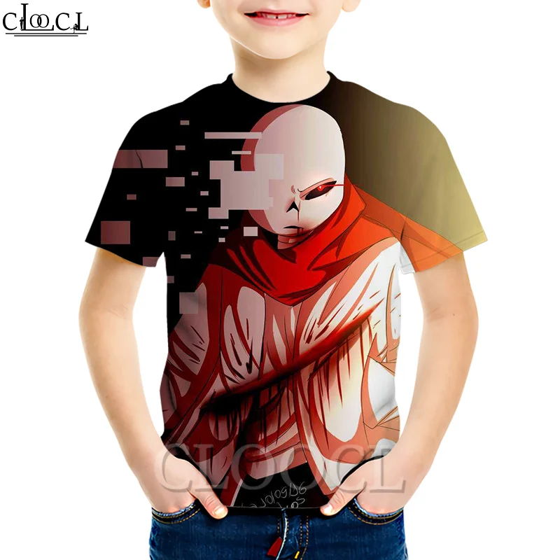 CLOOCL Kids Games Undertale/Детские футболки Толстовка с короткими рукавами и 3D принтом для