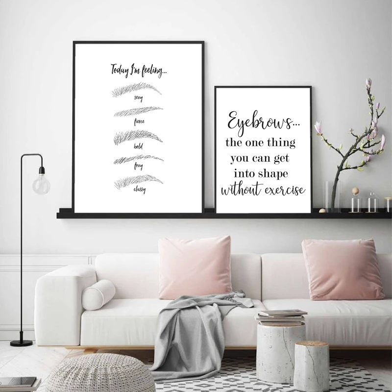Eyebrows wall art prints