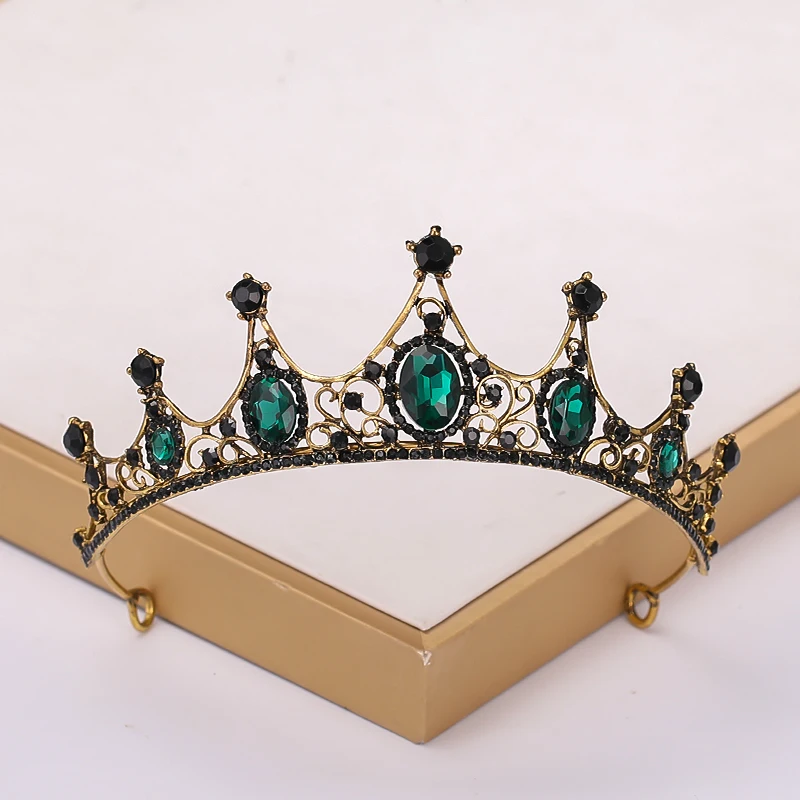 Baroque Vintage Tiara And Crowns Crystal Rhinestone Wedding Hair Accessories Queen Princess Crown More Design Head Jewelry