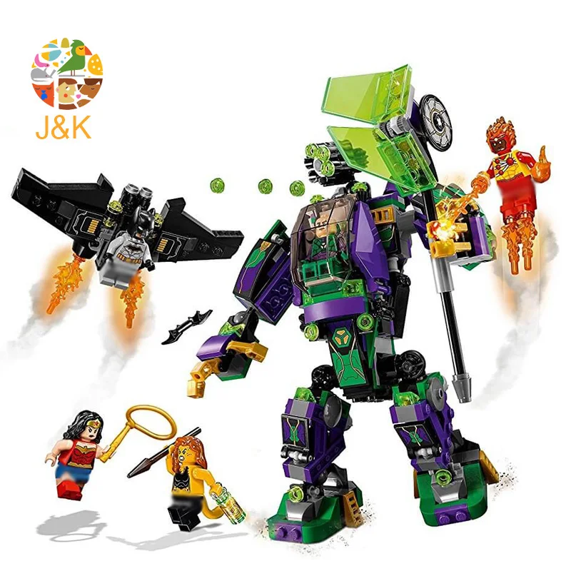 

76097 455pcs Super Heroes series The Lex Luthor Mech Takedown Building Blocks Toys For Children Gift 10843
