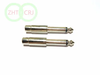 

8pcs SilVer 1/4" 6.35mm Male Mono Audio Plug to RCA Female jack connector New