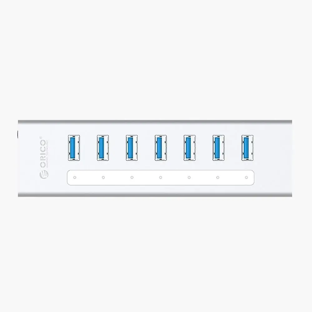 ORICO aluminum 7 ports Multi USB3.0 Hub splitter 5Gbps high speed transmission for laptop EU plug