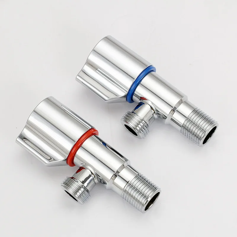 

2pcs Angle Valves Stainless Steel Chrome Finish Filling Valve Bathroom Accessories Angle Valve for Toilet Sink