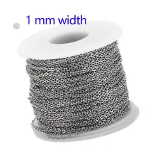  2 Meters Stainless Steel Rose Gold/Gold Link Chain Necklace Bulk Cable 2mm Width  for Jewelry Making Findings DIY Supplies 