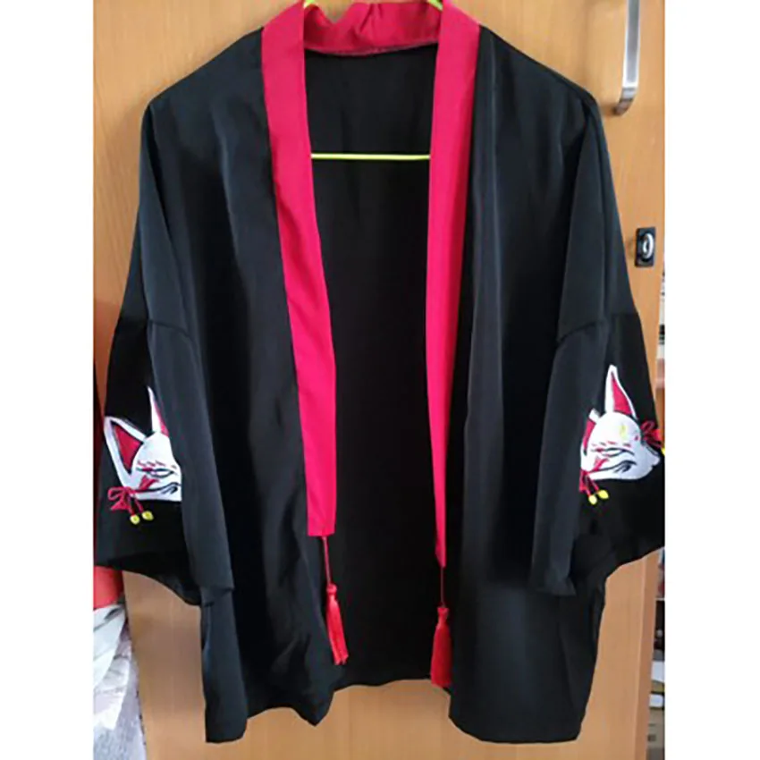 Пиджак кимоно в японском стиле юката хаори с принтом кота ретро фестиваль сакуры