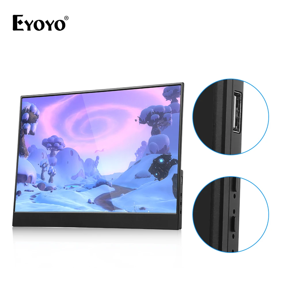 EYOYO EM15R портативный монитор 15,6 ”светодиодный usb type C Hdmi игровой монитор ips 1920X1080 FHD дисплей для PS4 ноутбука телефона Xbox переключатель