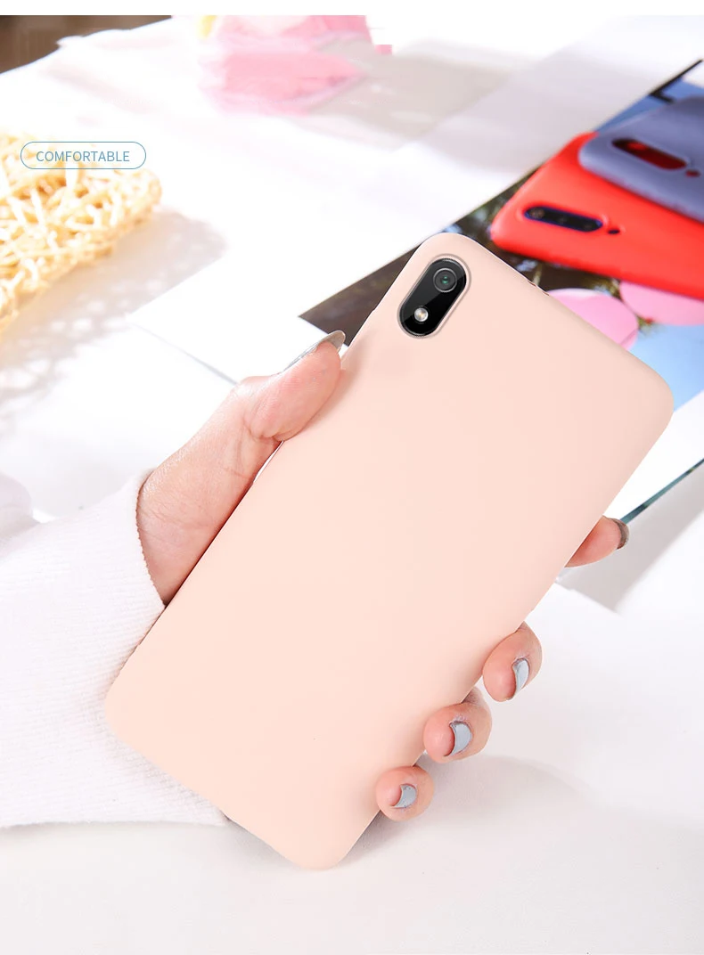 

For Xiaomi Redmi 7A Case Liquid Silicone Rubber Soft Cover For Xiomi Xiaomi Redmi 7A 7 Phone Cases Shockproof Coque