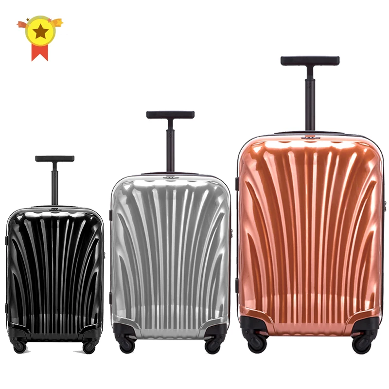 

New 20"24"28" inch ABS+PC suitcase bag Shell shape universal wheel carry on luggage zipper frame travel case fashion trolley