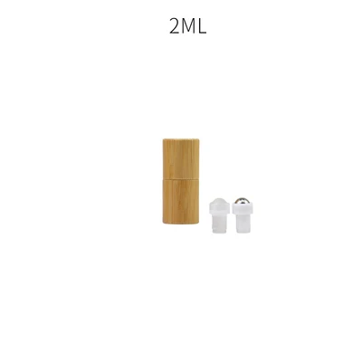 2ml Крошечные 1ml2ml3ml мини пустой бамбуковый макияж стеклянная с роликом пробный флакон духов Косметика ароматерапия эфирное масло бамбуковый контейнер - Цвет: 2ml