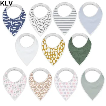 

Unisex 3 Pack Baby Bibs Triangle Scarf Cotton Child Bandana Newborn Absorbent Cloth Bib