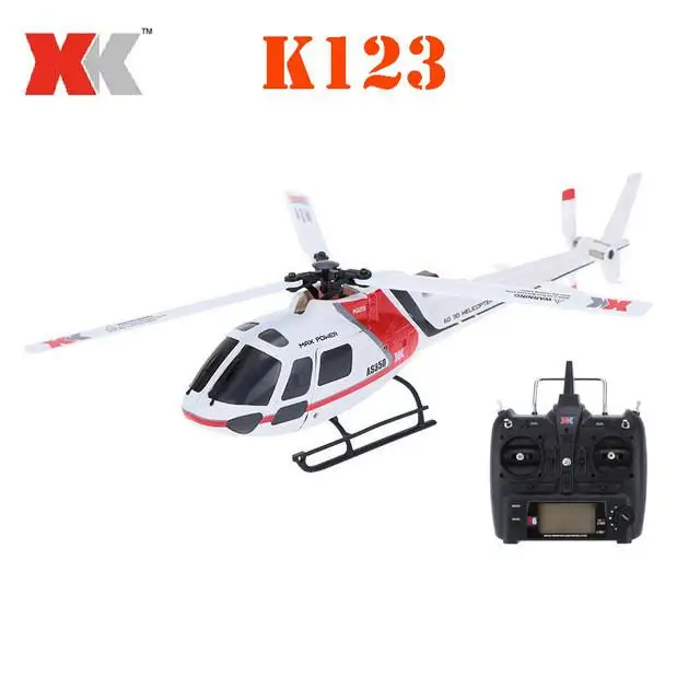 

XK K123 6CH Brushless AS350 Scale 3D6G System RC Helicopter RTF Upgrade WLtoys V931 Remove Control Toys Children Birthday Gift