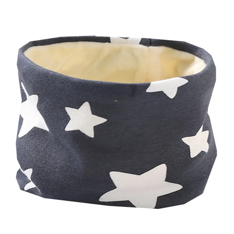 plush star Детский шарф с кольцом, мультяшный детский хлопковый теплый шейный платок для мальчиков и девочек, шарфы с круглым вырезом, детский шарф с воротником на весну и осень - Цвет: plush star