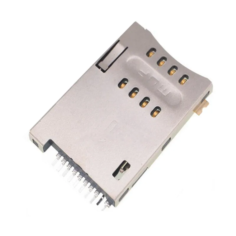 100 шт MUP-C720 8+ 2 SIM держатель для карт без колонки самоэластичный тип с переключателем 10P большой слот для карт