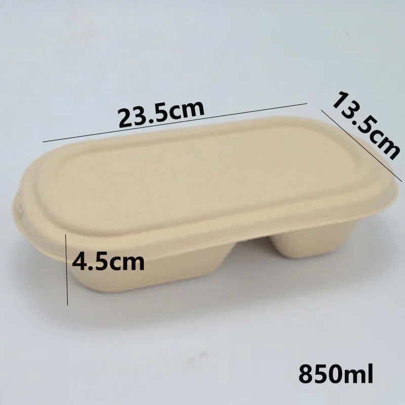 Одноразовый Ланч-бокс из целлюлозы, Экологичная пластина, ZEQIU, упаковочный контейнер, компост 850ml1000ml, одинарная Двойная сетка для пиццы