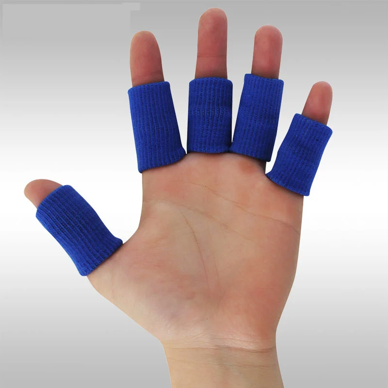 CHAOBA 10 шт., баскетбольные волейбольные кастеты, нейлоновые противоскользящие напальники, наборы для пальцев, оборудование - Цвет: Синий
