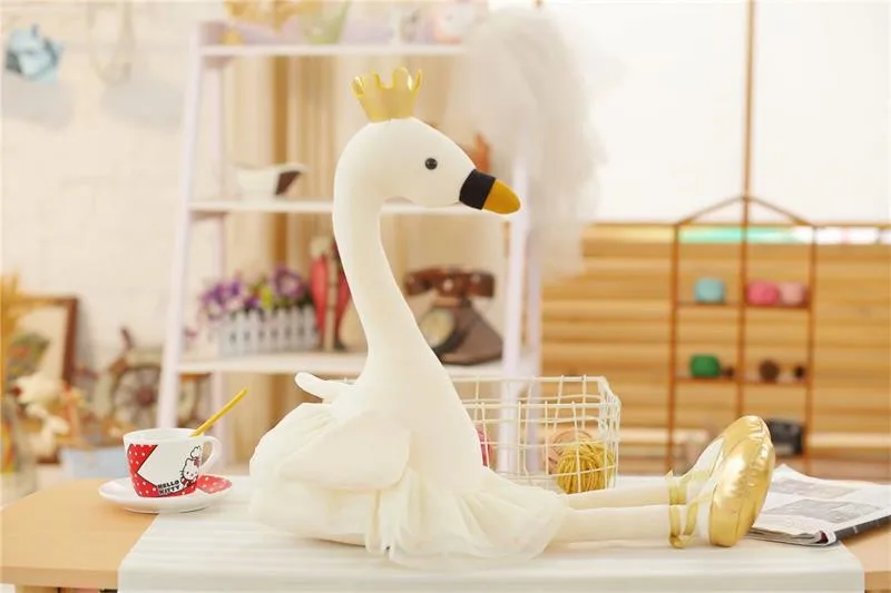 Милый лебедь Фламинго плюшевые игрушки для Для детей Baby Doll подарок для бальных танцев Корона Лебедь Мягкие плюшевые игрушки, домашний декор