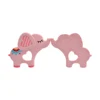 New elephant Silicone Baby Teether Cartoon Animal BPA Free beads Teething Necklace DIY Shower Food Grade Silicone Teether 5