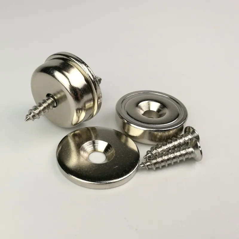 

D25mm Steel Cup Rare Earth Magnet with Strike Plate Neodymium Magnet catch kits for locking wood working furniture door Cabinet