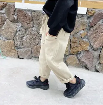 

2020 Korea style girls boys harem pants spring cotton fashion kids pants 2-7t HM119