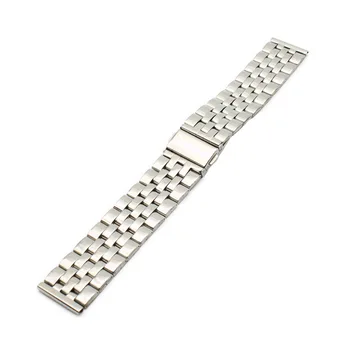 

High Quality Stainless Steel Watchbands 20mm Five-Bead Stainless Steel Bracelet Men's Strap Watch Accessories Watch Belt Silver