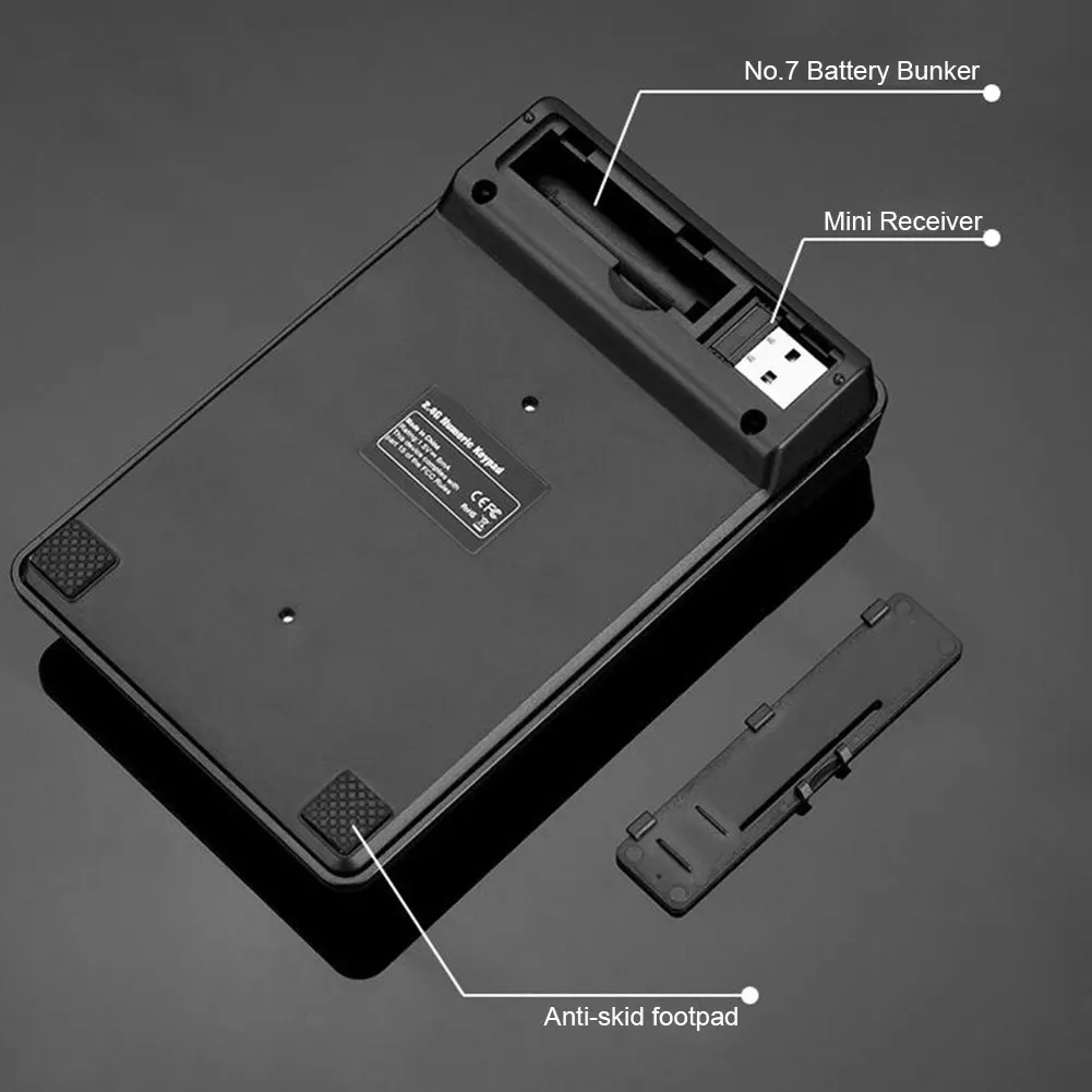 2,4 ГГц черный Мини USB ноутбук внешний компьютер цифровой 19 клавиш простота в эксплуатации портативный Настольный цифровые клавиши клавиатуры универсальный