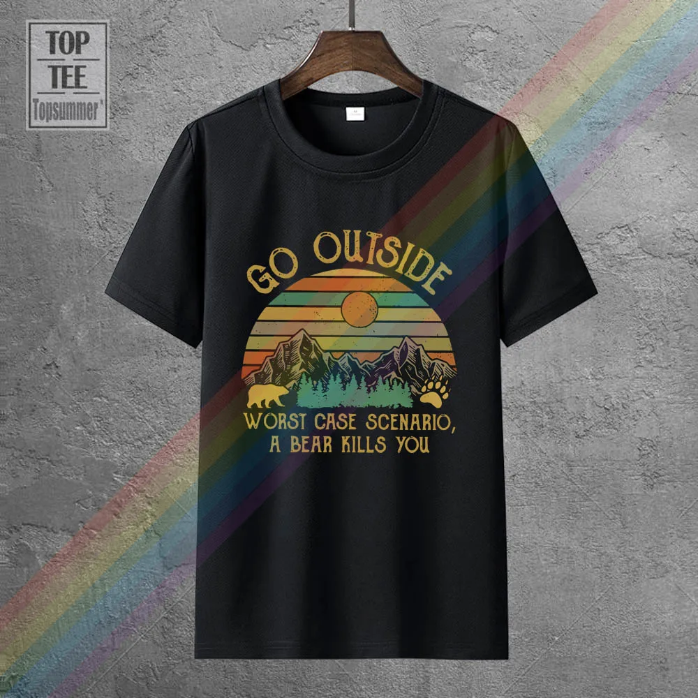 Мужская винтажная хлопковая футболка с надписью Go Out худший чехол | одежда