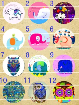 

Handmade Colorful picture Round Glass Cabochons Refrigerator magnet for Necklace Decoration and Phone Chain Accessaries371